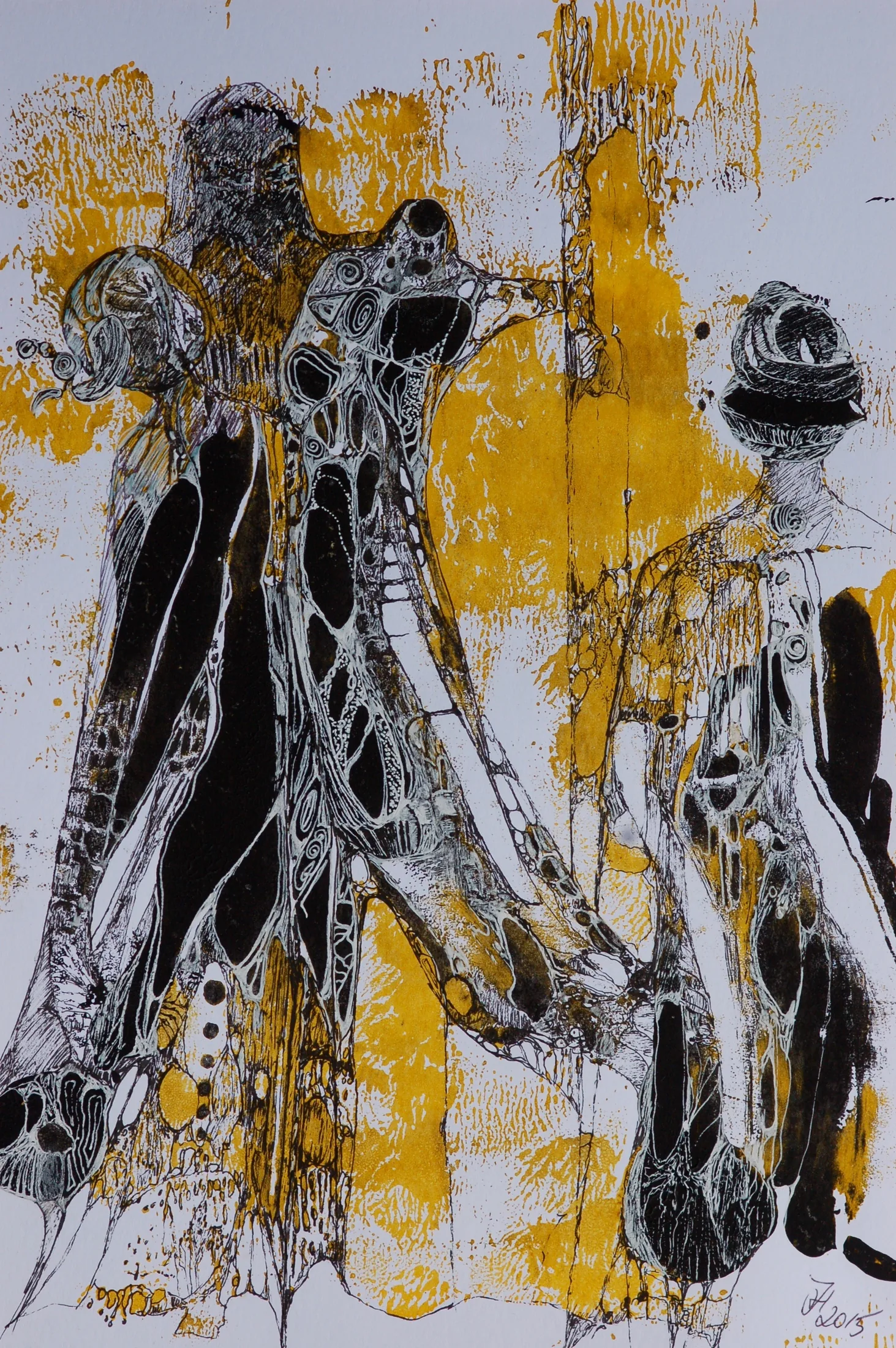 donne in giallo e nero